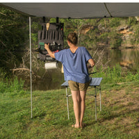 Hanging Camp Kitchen Organiser with Storage Pockets