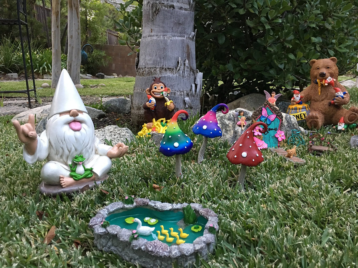 Rocker Gnome George with Zen Frog