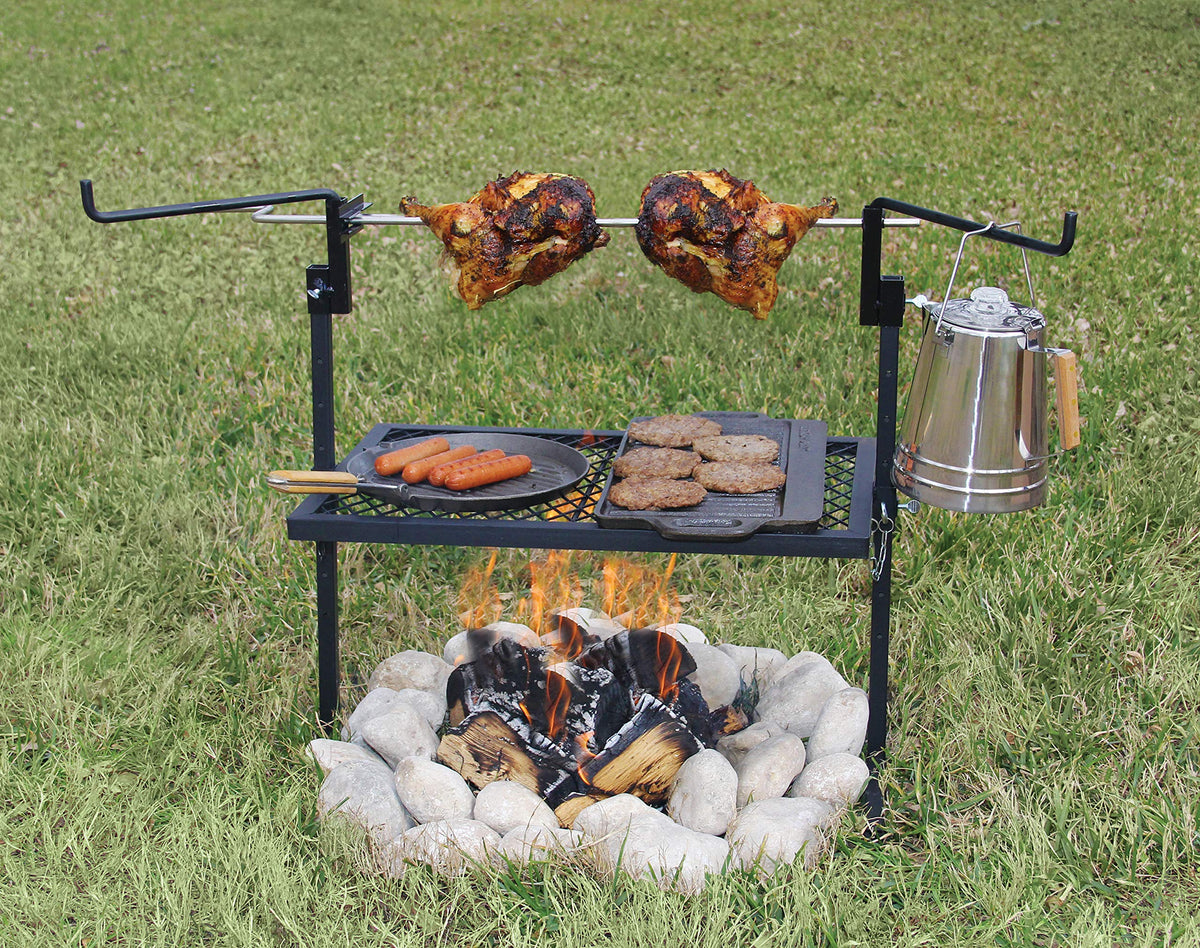 Heavy Duty Adjustable Rotisserie Grill and Spit