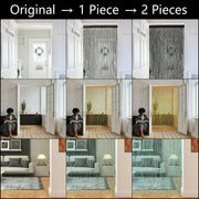 100 × 200 cm Champagne String Curtains – 2 Panels