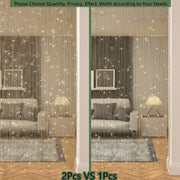 100 × 200 cm Champagne String Curtains – 2 Panels