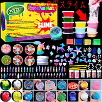 Unicorn DIY Slime kit Supplies-6 Cloud Slime6 Clear Slime3 Jelly Cube5 Unicorn55 Glitter4 Magic Clay with DIY Slime Tool and Slime Box