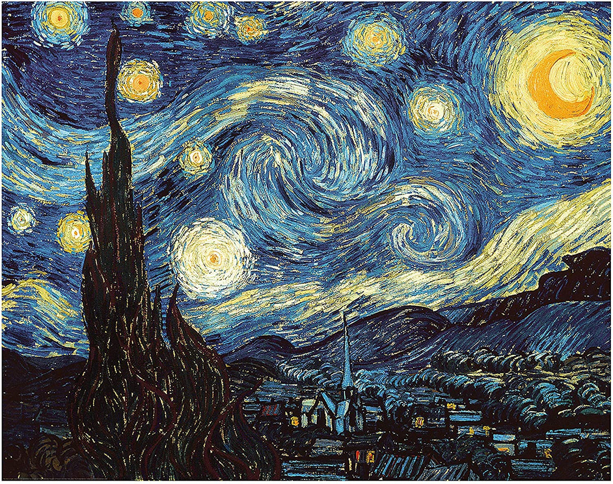 DIY Paint by Numbers Kit for Adults - Van Gogh The Starry Night Replica | DIY Paint by Numbers Landscape Scene Paintings Arts Craft for Home Wall Decor | Canvas, Brushes, Acrylic Paints Included