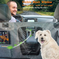 6-in-1 Grey Dog Car Hammock – 137 × 147 cm