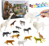 Animals Painting Kits, DIY Animal Crafts and Supplies Set Painting Kit, Giraffe Lion Elephant Modelling, STEM Educational Set Toys for Kids Boys Girls