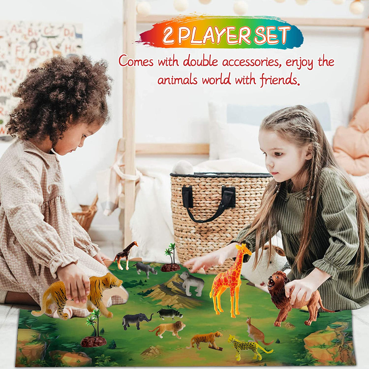 Animals Painting Kits, DIY Animal Crafts and Supplies Set Painting Kit, Giraffe Lion Elephant Modelling, STEM Educational Set Toys for Kids Boys Girls