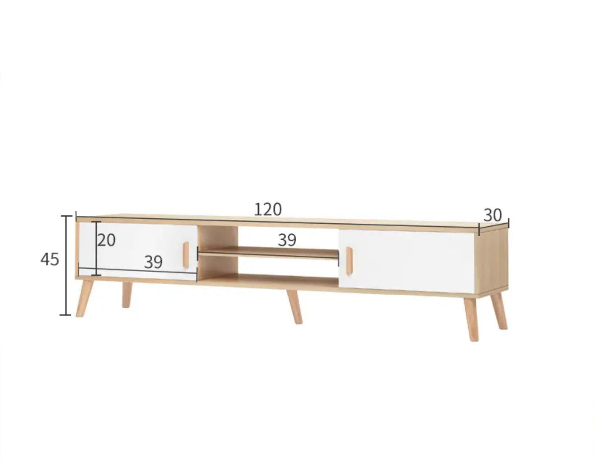 120 cm Maple TV Stand with Open Storage