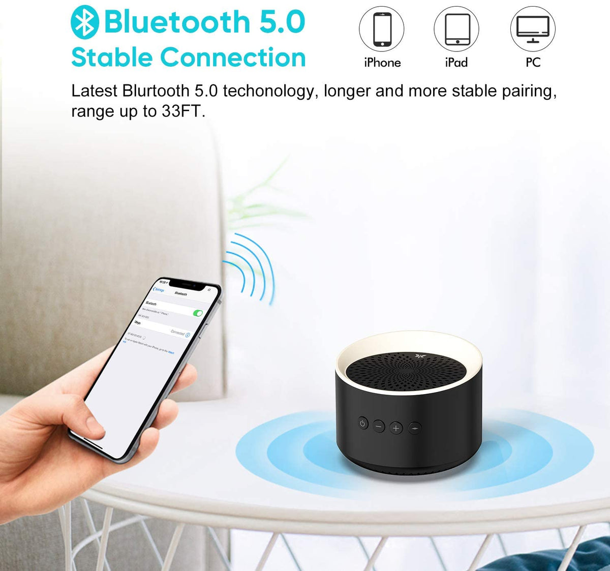 Bluetooth Speaker with Colorful Lights