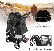 3-Wheel Folding Pet Stroller
