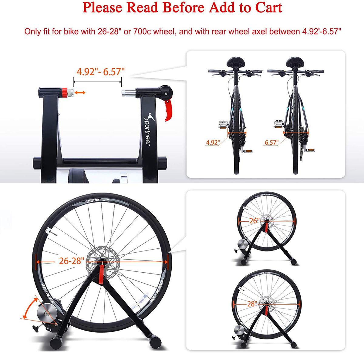Steel Bike Exercise Trainer Stand