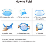 Small Animals C&C Cage Tent, Breathable & Transparent Pet Playpen Pop Open Outdoor/Indoor Exercise Fence, Portable Yard Fence for Guinea Pig, Rabbits, Hamster, Chinchillas and Hedgehogs (Black)