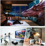 Mini LED Projector Portable 6000 Lumens-WiFi Video Projectors 1080P Full HD For iPhone Samsung Smartphone Wireless Projector HDMI Office Home Theater Movie Connection HDMI/USB/VGA/AV/TF/SD Card (Black)