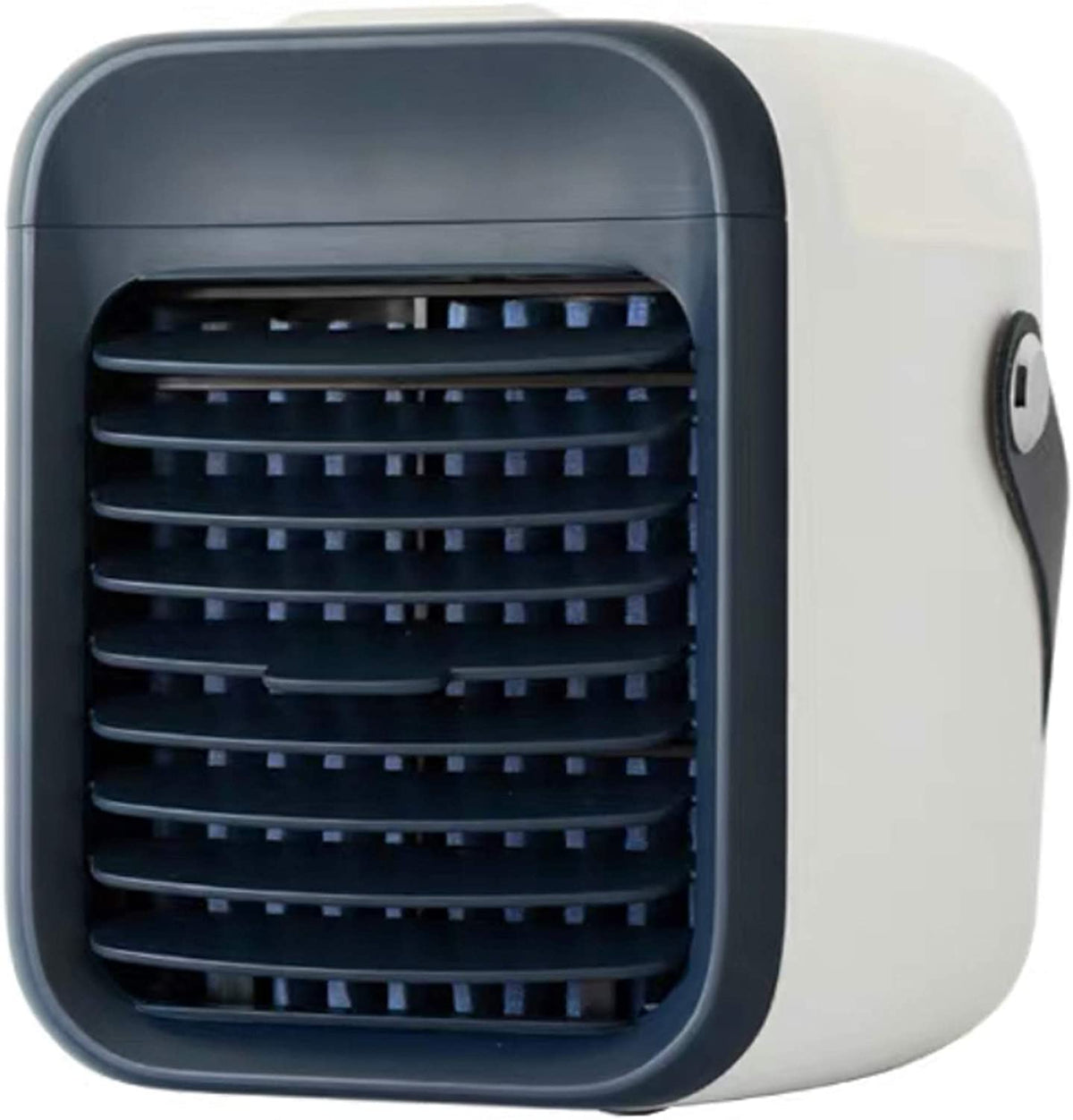 Air Cooler, Personal Water-Cooled Air Conditioner Desktop Water Cooling Fan,with 7 Color Night Ligh, Rechargeable, 3 Wind Speed Adjustable, Humidifier Purifier, Environmental Friendly Air Conditioner, for Summer Home Office Outdoor Camping (Blue)