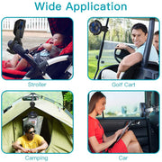 5000mAh Rechargeable Battery Powered Clip Fan with Flexible Tripod, Quieter & Stronger Wind, Personal Portable USB Desk Fan for Golf Cart Stroller Car or Outdoor Camping Tent Beach
