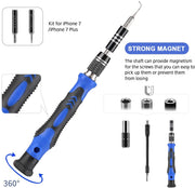 Precision Screwdriver Set, 60 in 1 with 56 Bits Magnetic Screwdriver Kit, Stainless Steel Professional Repair Tools Kit for Phone, Laptop, PC, Camera, Game Console, Glasses, and More –Blue