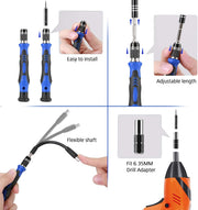 Precision Screwdriver Set, 60 in 1 with 56 Bits Magnetic Screwdriver Kit, Stainless Steel Professional Repair Tools Kit for Phone, Laptop, PC, Camera, Game Console, Glasses, and More –Blue