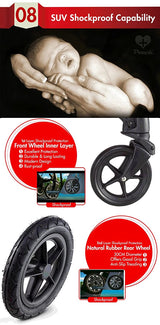 2 in 1 Baby PRAM Baby Stroller Jogger with Bassinet