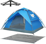Night Cat Waterproof Camping Tent for 1 2 3 4 Person with Footprint Tarp Easy Instant Pop Up Tent Automatic Hydraulic Rainproof Tent with Rain Fly