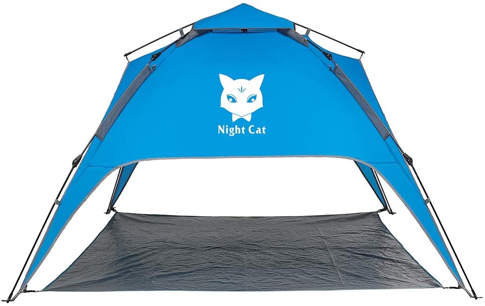 Night Cat Waterproof Camping Tent for 1 2 3 4 Person with Footprint Tarp Easy Instant Pop Up Tent Automatic Hydraulic Rainproof Tent with Rain Fly