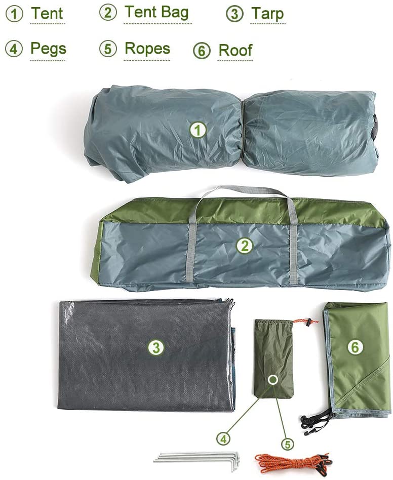 Night Cat Waterproof Camping Tent for 1 2 3 4 Person with Footprint Tarp Easy Instant Pop Up Tent Automatic Hydraulic Rainproof Tent with Rain Fly