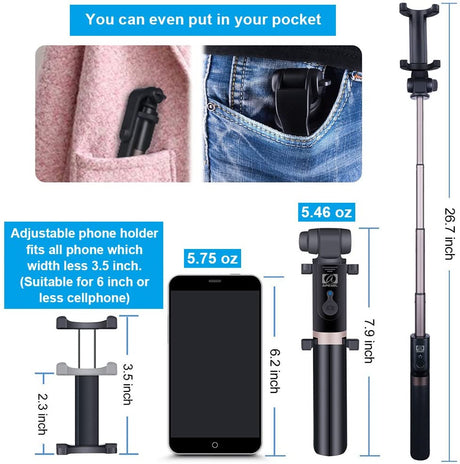 Foldable Tripod Selfie Stick