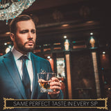 Whiskey Glass Set Gift Box - Cigar Cutter and Whiskey Stones Included - Chilling Stones Gift Set - Scotch Bourbon Glasses Bar Accessories - Reusable Ice Cubes - Unique Gifts for Men