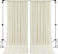 10 feet x 8 feet Polyester Backdrop Drapes Curtains Panels with Rod Pockets - Wedding Ceremony Party Home Window Decorations - Black (DRAPE-5X8-BLACK)