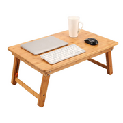 Foldable Bed Table Tray, Coffee/TV Desk 100% Bamboo Breakfast Serving Tray