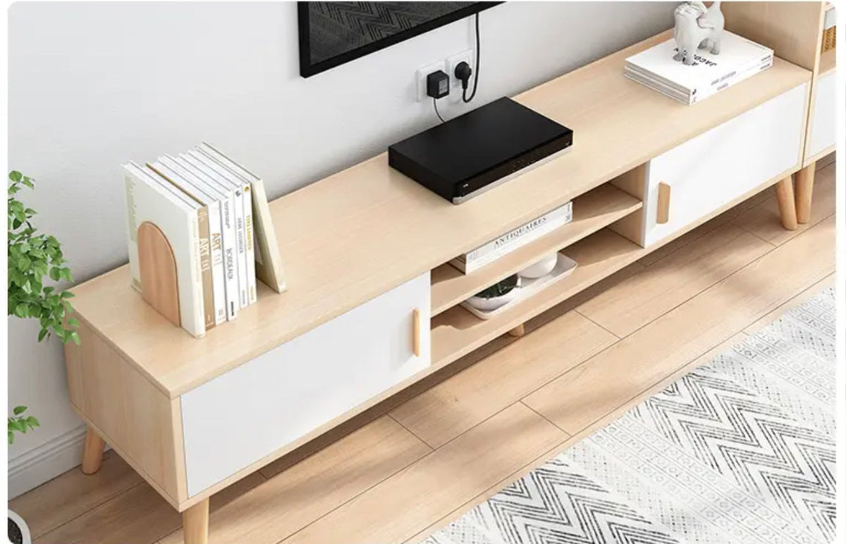 120 cm Maple TV Stand with Open Storage