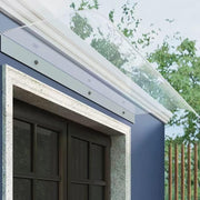 Window Door Awning Canopy, Clear Polycarbonate Hollow Sheet, Patio Canopy Window Awning, Modern Door Canopy