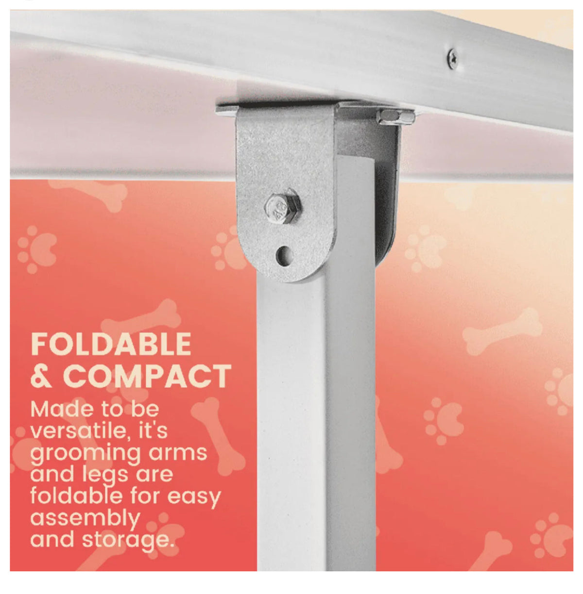 Foldable Pet Grooming Table with Adjustable Arm