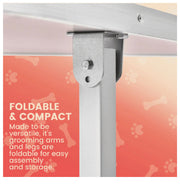 Foldable Pet Grooming Table with Adjustable Arm