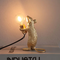 Mouse Shape Table Lamp, Desk Lamp, Night Lamp, Small Lamp, Resin Home Decor for Living Room, Bedroom, Kids Room