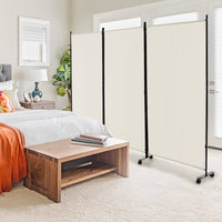 262 × 180 cm 3-Panel Rolling Room Divider – 4 Colours