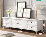 Modern White TV Stand Storage Cabinet