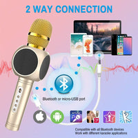 MODAR Gold 4-in-1 Bluetooth Karaoke Microphone