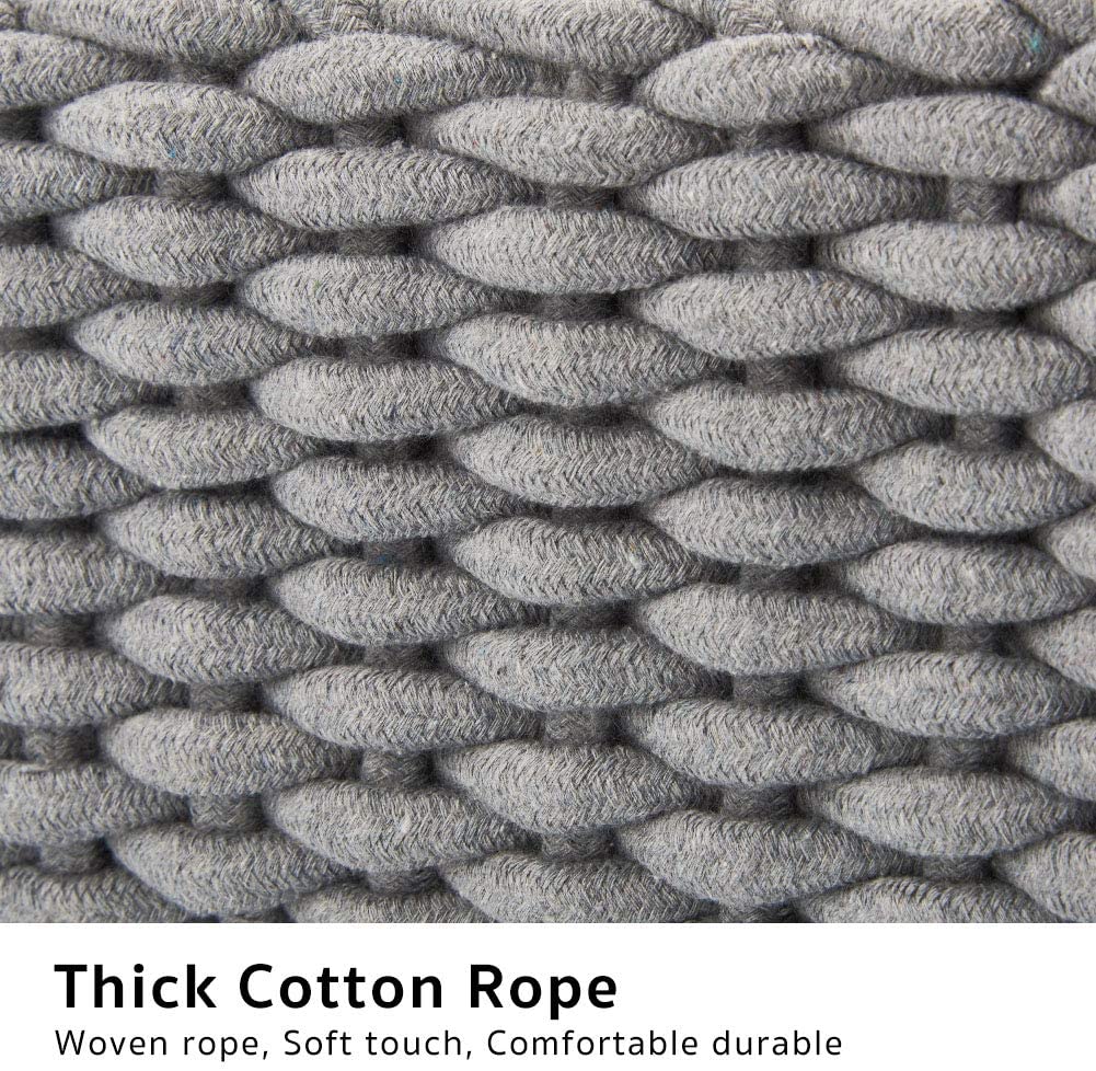 Set of 3 Decorative Woven Cotton Rope Baskets