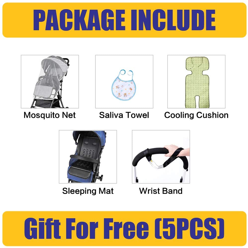 Baby Safe City Tour Stroller Carriage Pram Compact Lightweight Folding Toddler Strollers Carrier Travel Umbrella Jogger (Gray)