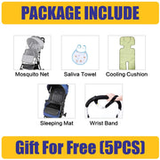 Baby Safe City Tour Stroller Carriage Pram Compact Lightweight Folding Toddler Strollers Carrier Travel Umbrella Jogger (Gray)