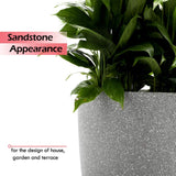 Garden Resin Planter Sandstone Touch Set of 3