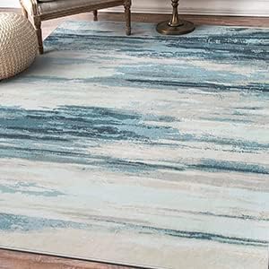 200 × 250 cm Grey Abstract Medium-Pile Area Rug