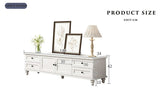 Modern White TV Stand Storage Cabinet