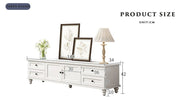 Modern White TV Stand Storage Cabinet