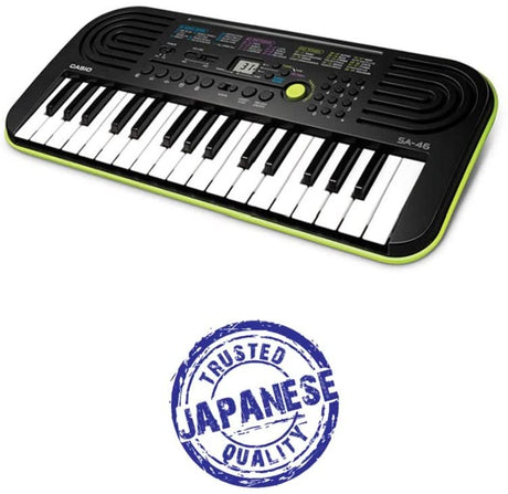 Casio 32 Note Mini Key Musical Portable Keyboard, Black/Green, (SA46)
