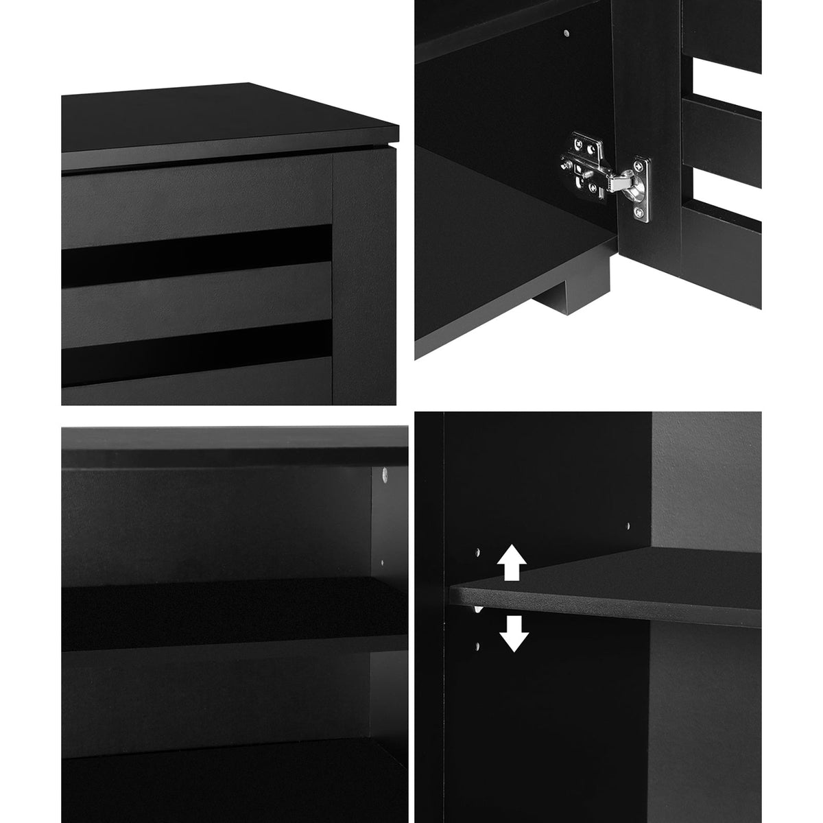 Shoe Cabinet Storage 2 Doors Shoes Rack Organiser Shelf Up to 20 Pairs