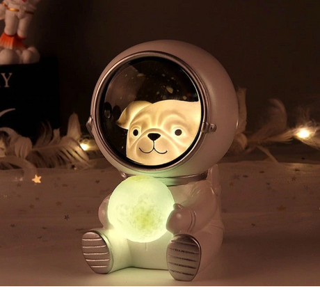 Pet Astronaut Night Light Figurine
