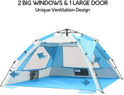 Pop Up Beach Tent - Instant Sun Shelter Cabana, Portable Beach Shade with SPF 50+ UV Protection for Kids & Family