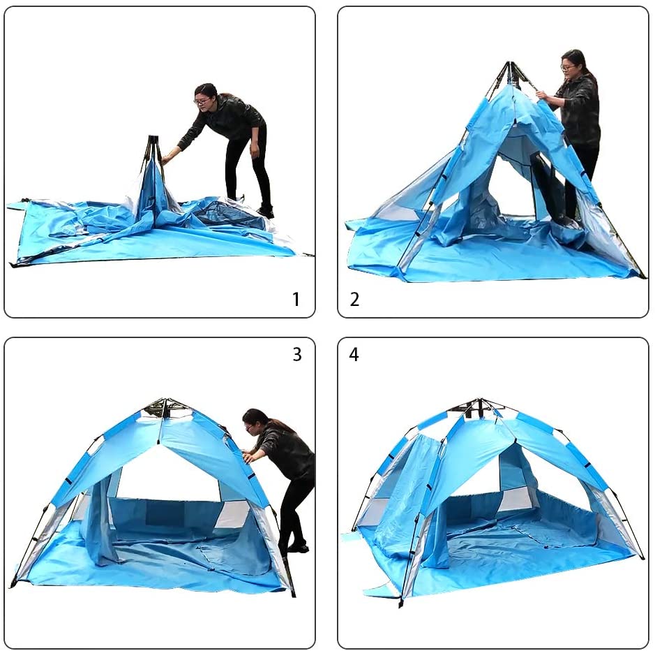 Pop Up Beach Tent - Instant Sun Shelter Cabana, Portable Beach Shade with SPF 50+ UV Protection for Kids & Family