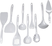 Chef Craft Basic Melamine Kitchen Tool and Utensil Set, 9 Piece, White