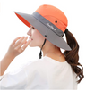 Women's Outdoor UV Protection Foldable Mesh Wide Brim Beach Fishing Hat